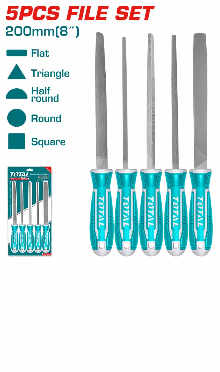 Total 5 Pcs Steel File Set THT918516 Total